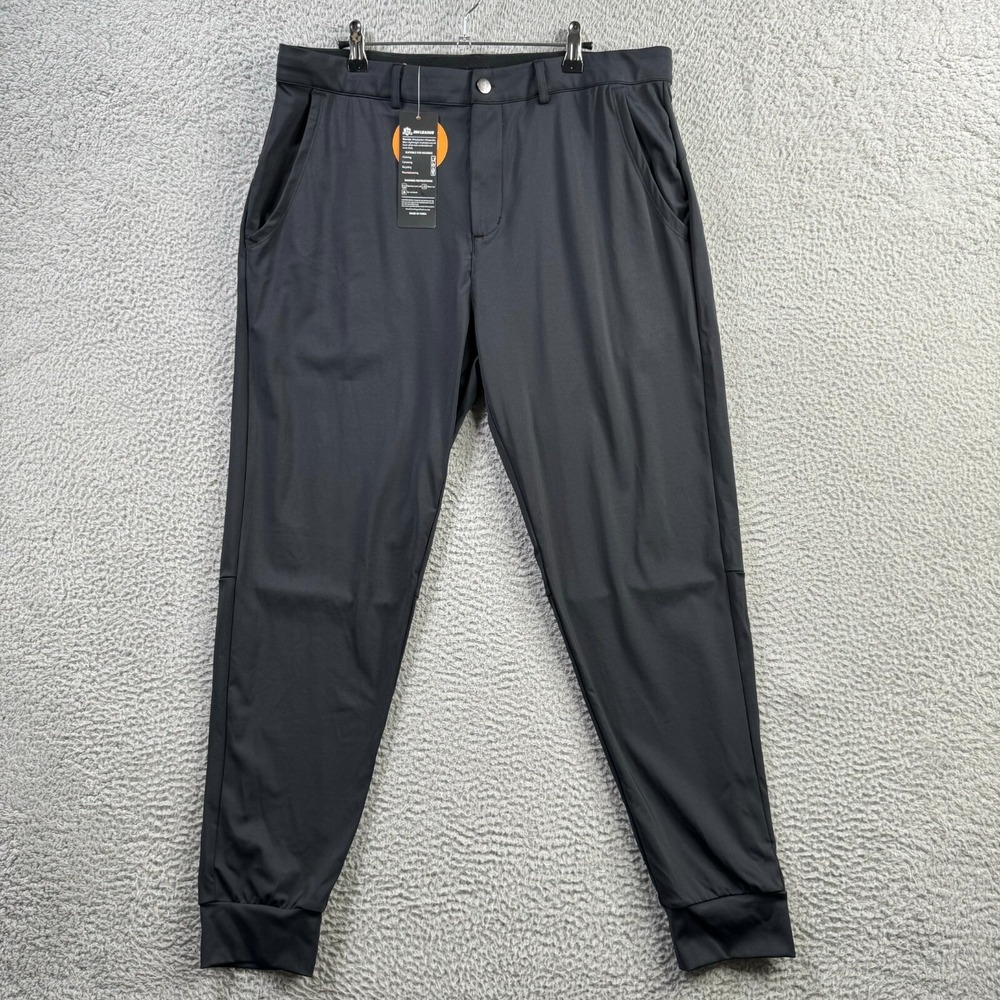 Jim League Pants Mens XL Black Performance Stretch Golf Jogger UPF 50 NEW